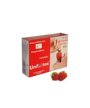 Box of 144 Condoms Unilatex Strawberry UNI144R