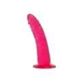 Dildo Realístico Êxtase Jelly Rosa 17,8cm