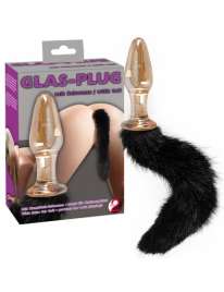 Butt Plug-Glass with a Black Tail 2383768