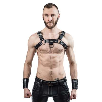 Harness Leather with Mister B Saddle Black 111781