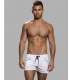 Pantalones Cortos De Andrew Christian, Deportes De Natación De Malla De Color Blanco,600050