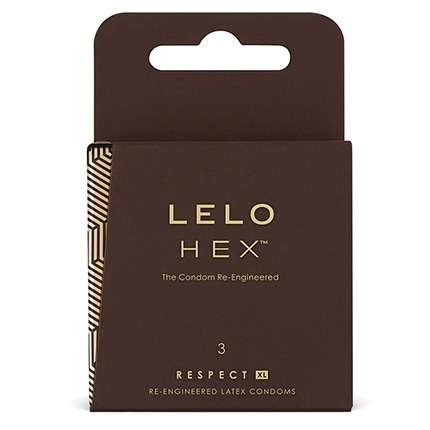 El uso de condones de Lelo con Respect XL de la tuerca Hexagonal de 3 Unidades,3204059