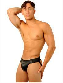 Jockstrap Fist in a Black Leather 1264164