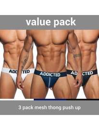 G-Strings Addicted-Pack 3-Pack, Mesh, Push Up, 5004307