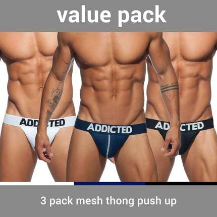 G-Strings Addicted-Pack 3-Pack, Mesh, Push Up, 5004307