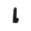 Dildo com Testículos Premium Preto de Silicone Tessudo Crushious 22 cms