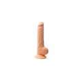 Dildo com Testículos Premium Beje de Silicone Tessudo Crushious 24 cms