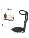 Cockring Sono Com Plug Anal e Vibração Preto,1304501