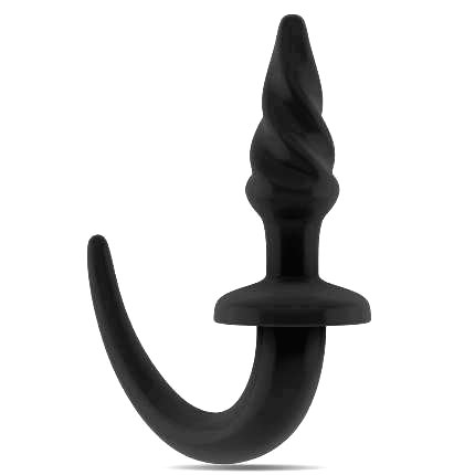 Butt Plug Sleep, Spiral, Black, 10 cm 2434502