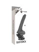 Vibrador Realista Basecock Negro con Mando a distancia, el 18.5 cm,2184549