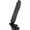 Vibrador Realístico Basecock Preto com Comando 20 cm