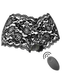 Men's briefs Black&Silver Lace in Black with tremolo