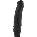 Vibrador Realista de transporte público Negro de 22 cm.