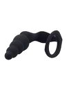 Plug Anal Espiral com Cockring Preto 2434621