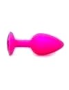 Plug Anal em Silicone Rosa com Jóia Amarela 7 cm,2404626