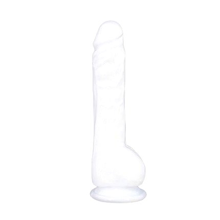 Dildo Realístico Jelly Branco 20 cm,2264655