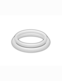 2x Cockrings de Silicona color Blanco