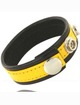 Anillo Ajustable de Cuero de color Negro y Amarillo,1304724