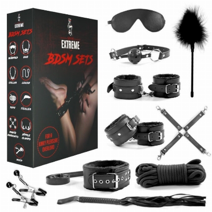 Kit Bondage 9 Piezas Negro