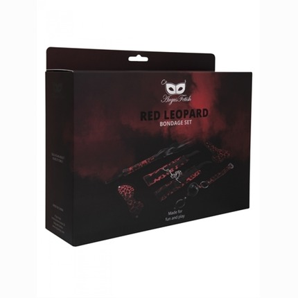 Kit BDSM Argus Leopardo Vermelho