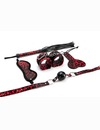 Kit BDSM Argus Leopardo Vermelho