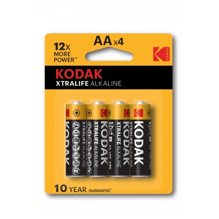 Pack 4 Pilhas Alcalinas Kodak AA