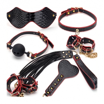 Kit BDSM Croco 7 Peças,3415481