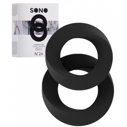 2x Cockring SONO Silicone Preto 1305543