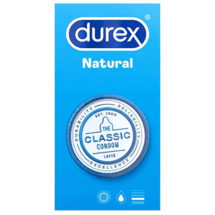 6x Preservativos Durex Natural Clássico