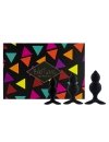 feelztoys bibi twin butt plug set 3 pcs black 2375602