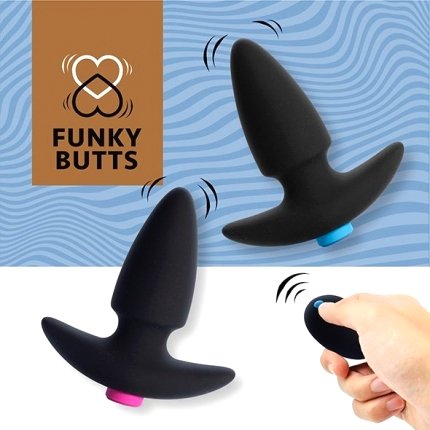feelztoys funkybutts remote controlled butt plug set for couples 2425603