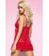 Babydoll com Três Folhos Vermelho Super Sensual,600061004 Babydoll com Três Folhos Vermelho Super Sensual,600061004