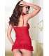 Babydoll com Três Folhos Vermelho Super Sensual,600061004 Babydoll com Três Folhos Vermelho Super Sensual,600061004