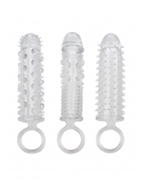 3x Manga para Pénis Calex Texturizada