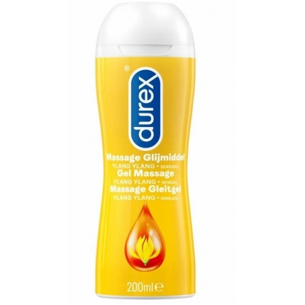 Gel Lubrificante e Óleo de Massagem Durex 2 em 1 Ylang Ylang 200 ml,313002