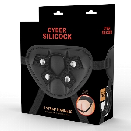 CYBER SILICOCK - STRAP-ON HARNESS WITH 3 RINGS FREE D-227300