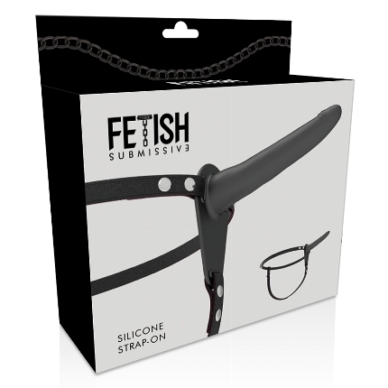 FETISH SUBMISSIVE HARNESS - BLACK SILICONE 15 CM D-221273