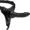 FETISH SUBMISSIVE HARNESS - BLACK SILICONE REALISTIC 16 CM