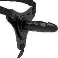 FETISH SUBMISSIVE HARNESS - REALISTIC BLACK SILICONE 15 CM