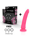 DELTA CLUB - TOYS HARNESS + DONG PINK SILICONE 17 X 3 CM D-227185