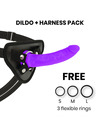 DELTA CLUB - TOYS HARNESS + DONG PURPLE SILICONE 17 X 3 CM D-227186