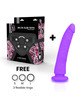 DELTA CLUB - TOYS HARNESS + DONG PURPLE SILICONE 17 X 3 CM D-227186