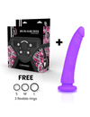 DELTA CLUB - TOYS HARNESS + DONG PURPLE SILICONE 17 X 3 CM D-227186