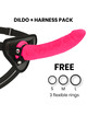 DELTA CLUB - TOYS HARNESS + DONG PINK SILICONE 23 X 4.5 CM D-227191