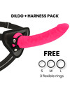 DELTA CLUB - TOYS HARNESS + DONG PINK SILICONE 23 X 4.5 CM D-227191