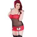 Bustier Valentine Red and Black