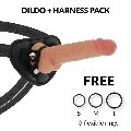 CYBER SILICOCK - STRAP-ON JUDE LIQUID SILICONE WITH 3 RINGS FREE