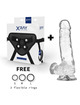 X RAY - HARNESS + CLEAR COCK WITH BALLS 18.5 CM X 3.8 CM D-227442