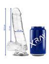 X RAY - HARNESS + CLEAR COCK WITH BALLS 18.5 CM X 3.8 CM D-227442