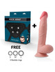 ROCKARMY - ARNÉS + DUAL DENSITY SHERMAN DILDO REALISTA 24CM